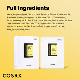 COSRX Snail Mucin Sheet Mask back view packaging