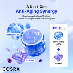 COSRX The Blue Copper Peptide Bakuchiol Cream application on skin