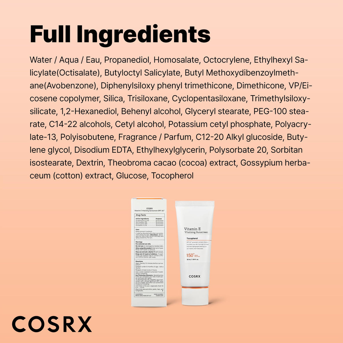 COSRX Vitamin E Sunscreen 2 Pack side view