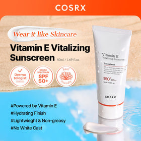 COSRX Vitamin E Sunscreen SPF 50 back view
