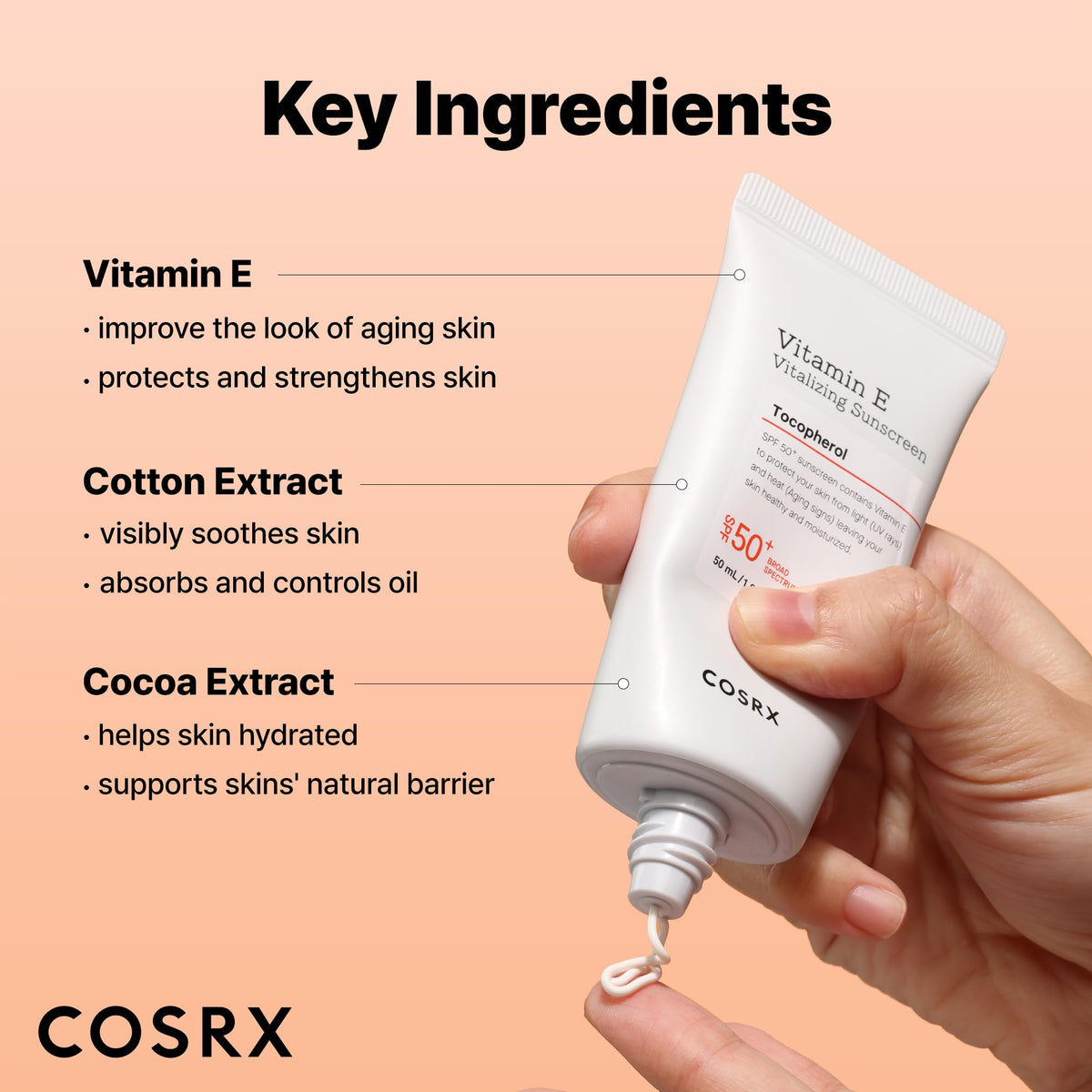 COSRX Vitamin E Sunscreen texture close-up