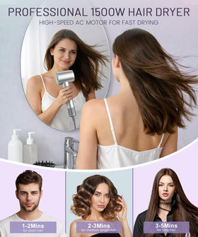 Cosy Companions Hair Dryer in use with flowing hair