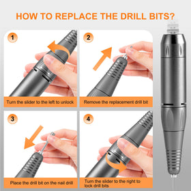 COSYGLOW Nail Drill Kit with included accessories laid out