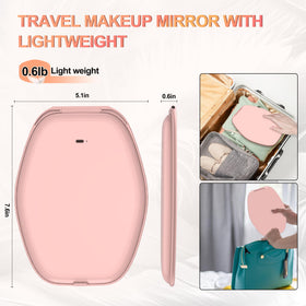 COSYGLOW Travel Makeup Mirror demonstrating natural light setting