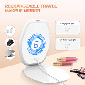 COSYGLOW Travel Makeup Mirror displaying warm light setting