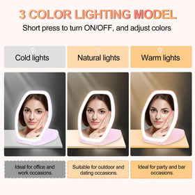 COSYGLOW Travel Makeup Mirror side view showing compact design
