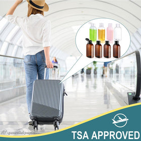 Cosywell travel bottles in a travel bag for convenience