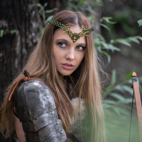 CoTeeZa Black Fairy Circlet displayed on a wooden table