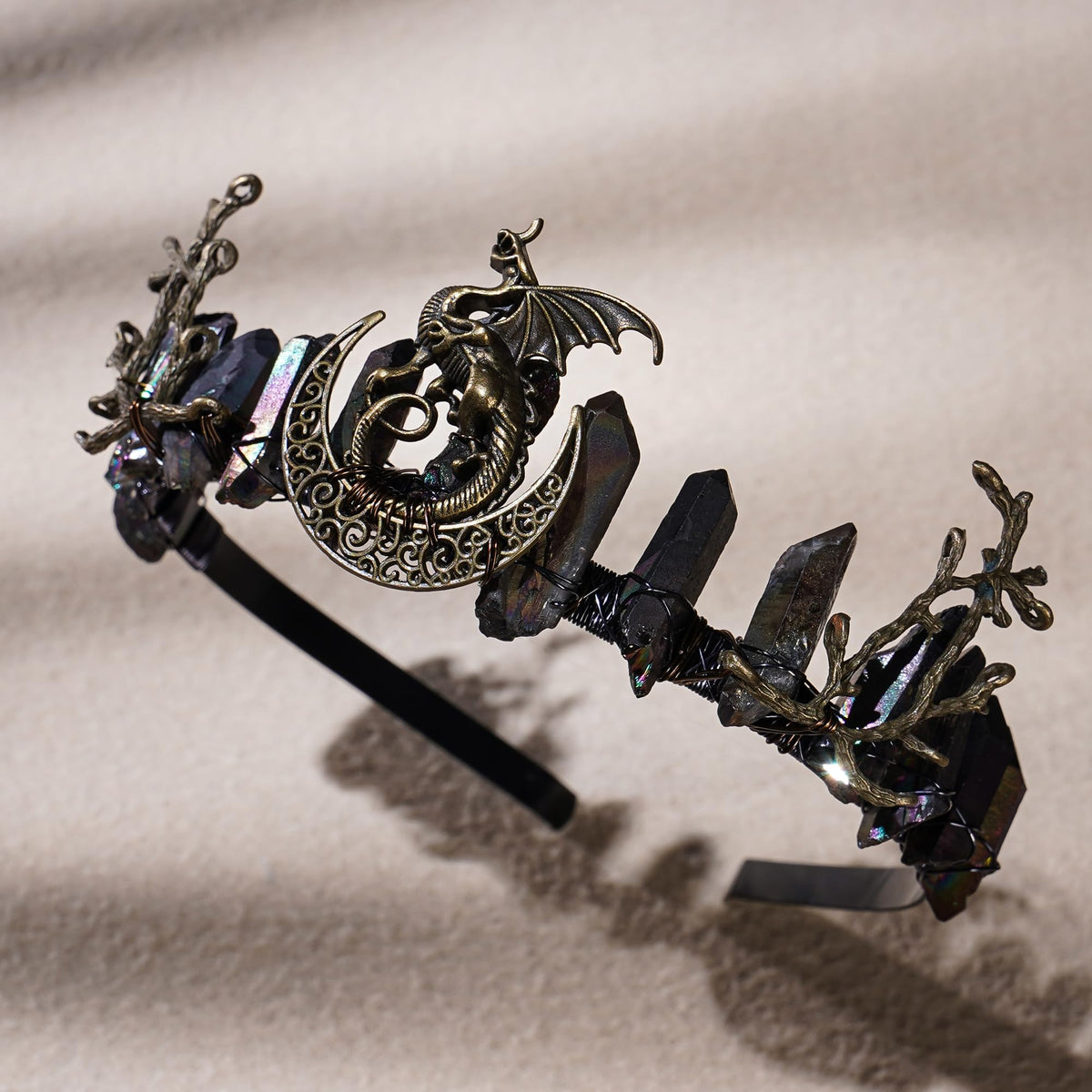 CoTeeZa Black Fairy Crystal Crown packaging display