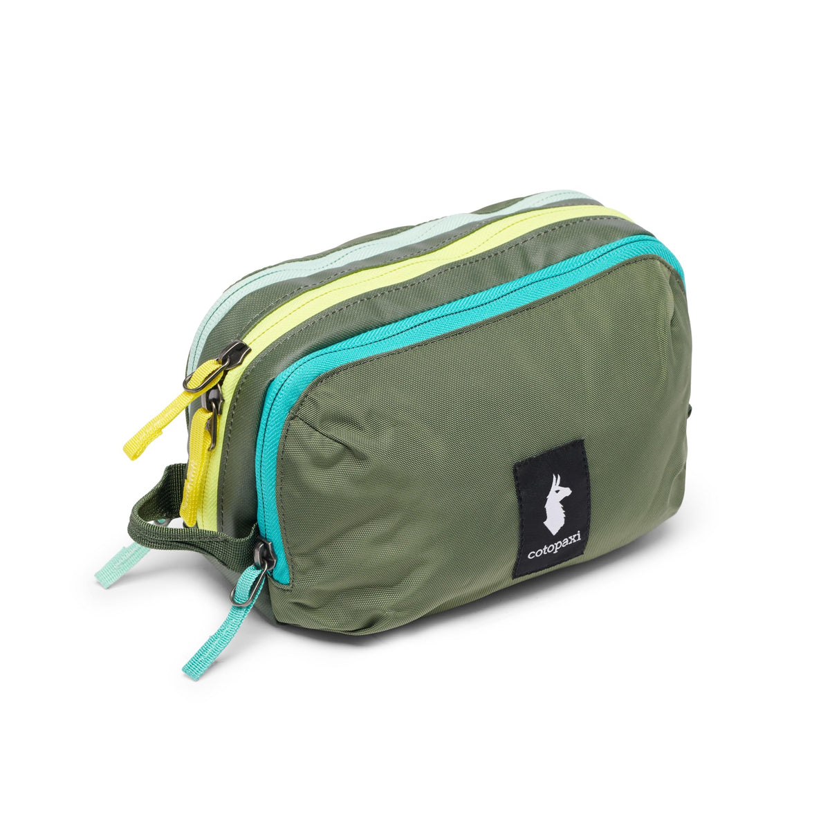 Cotopaxi Nido Accessory Bag in Spruce colour with three compartments