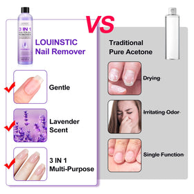 Cotton balls and nail foil wraps included in LOUINSTIC kit