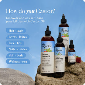 Cotton pads included in Sky Organics castor oil pack