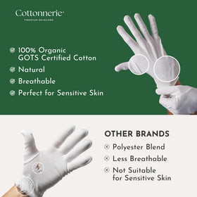 COTTONNERIE Organic Cotton Moisturizing Gloves packaging