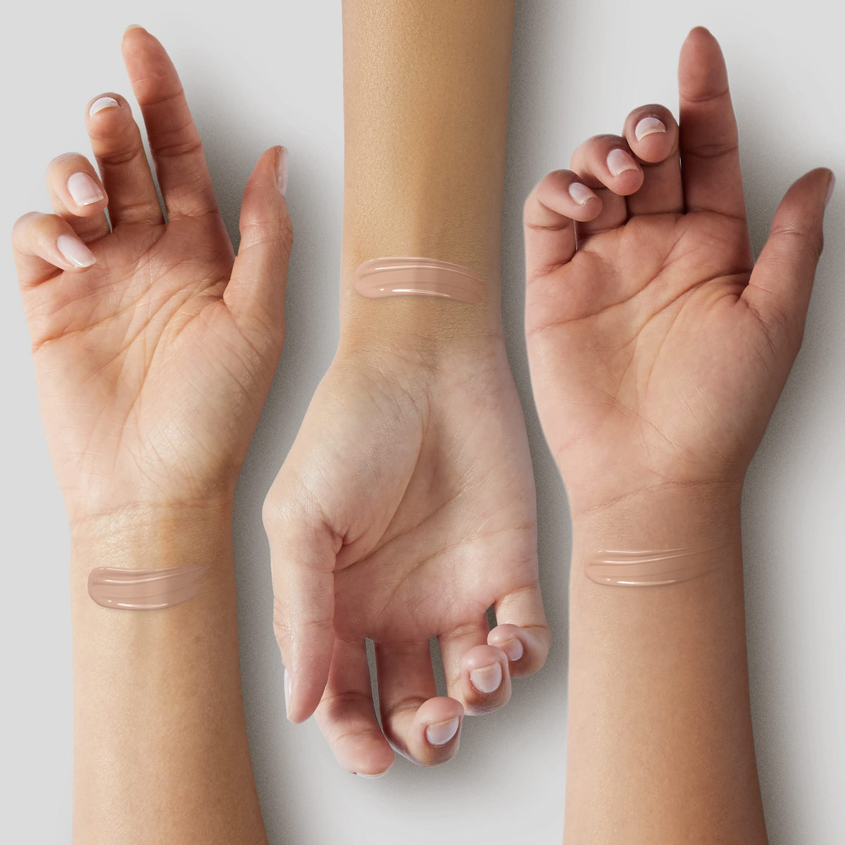 COVERGIRL Advanced Radiance Foundation Classic Beige texture on hand