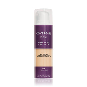 COVERGIRL Advanced Radiance Foundation Makeup Medium Light 135 front view