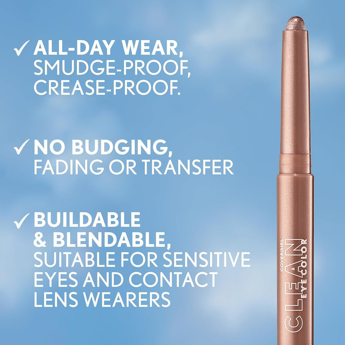 COVERGIRL Clean Eye Color Stick French Violet tip close-up