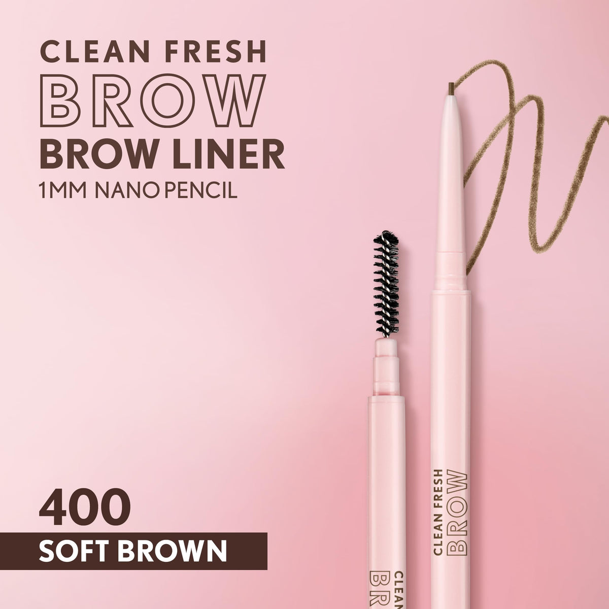 COVERGIRL Clean Fresh Brow Nano Pencil 400 Soft Brown with spoolie
