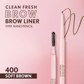 COVERGIRL Clean Fresh Brow Nano Pencil 400 Soft Brown with spoolie