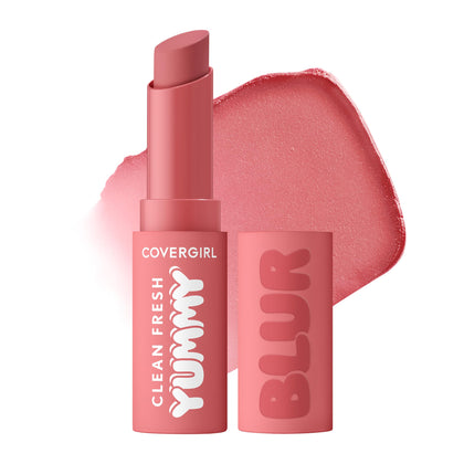 COVERGIRL Clean Fresh Yummy Blur Lipstick front view in Pink 100 Blur