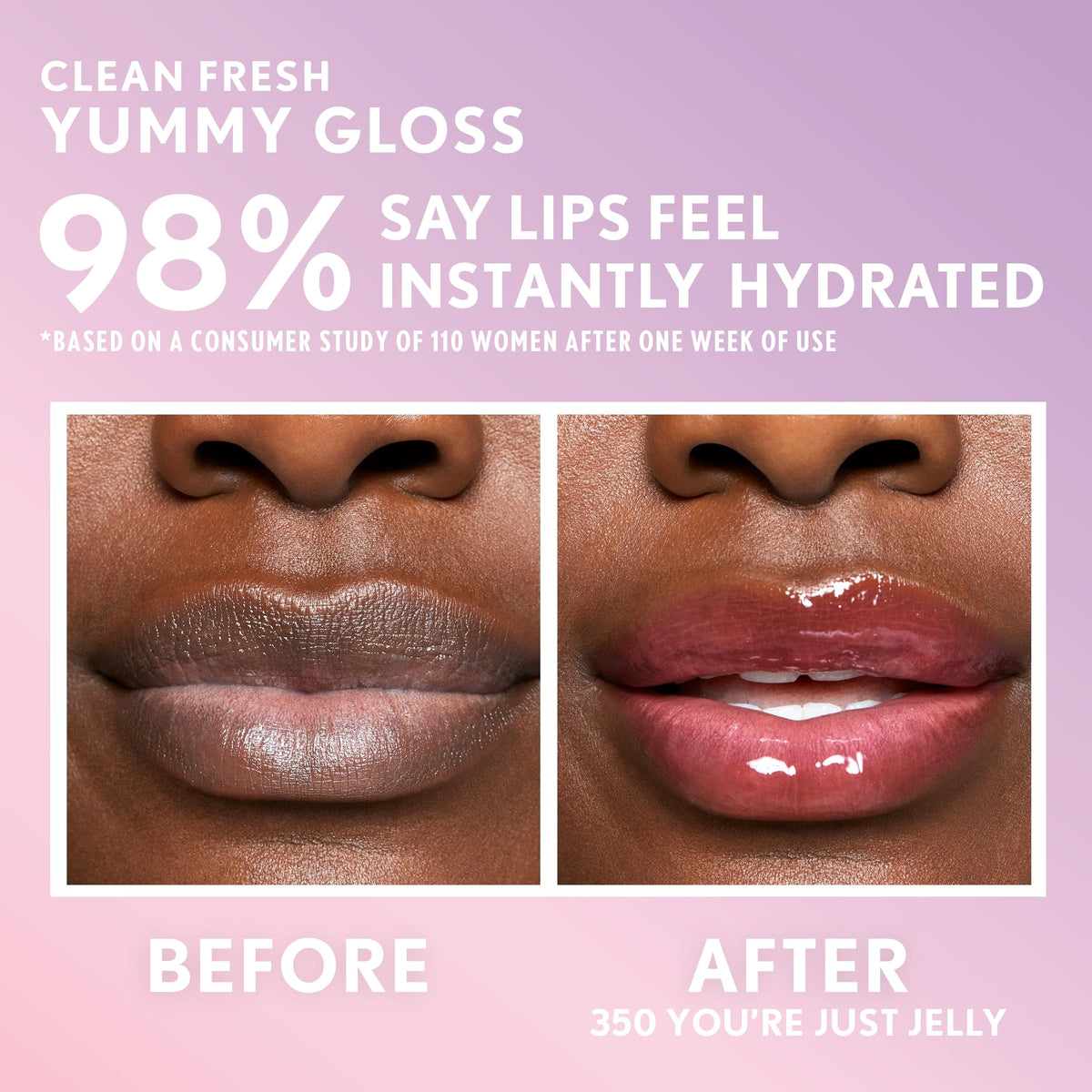 COVERGIRL Clean Fresh Yummy Lip Gloss 350 You're Just Jelly in natural light