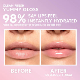 COVERGIRL Clean Fresh Yummy Lip Gloss on model's lips