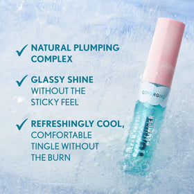 COVERGIRL Clean Fresh Yummy Plumper Lip Gloss on lips