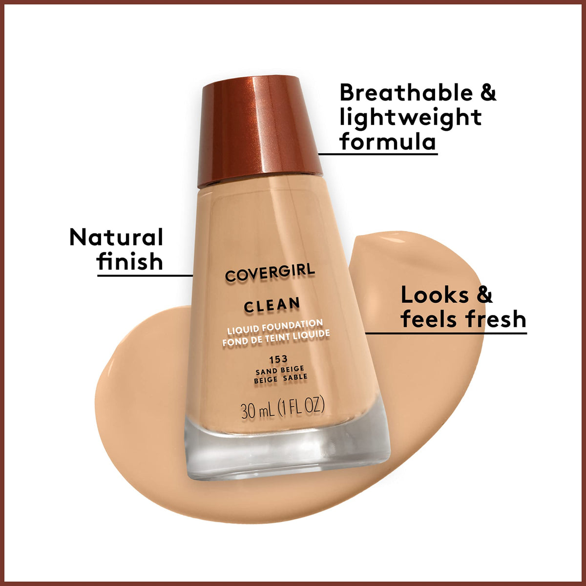COVERGIRL Clean Makeup Foundation Natural Beige side view