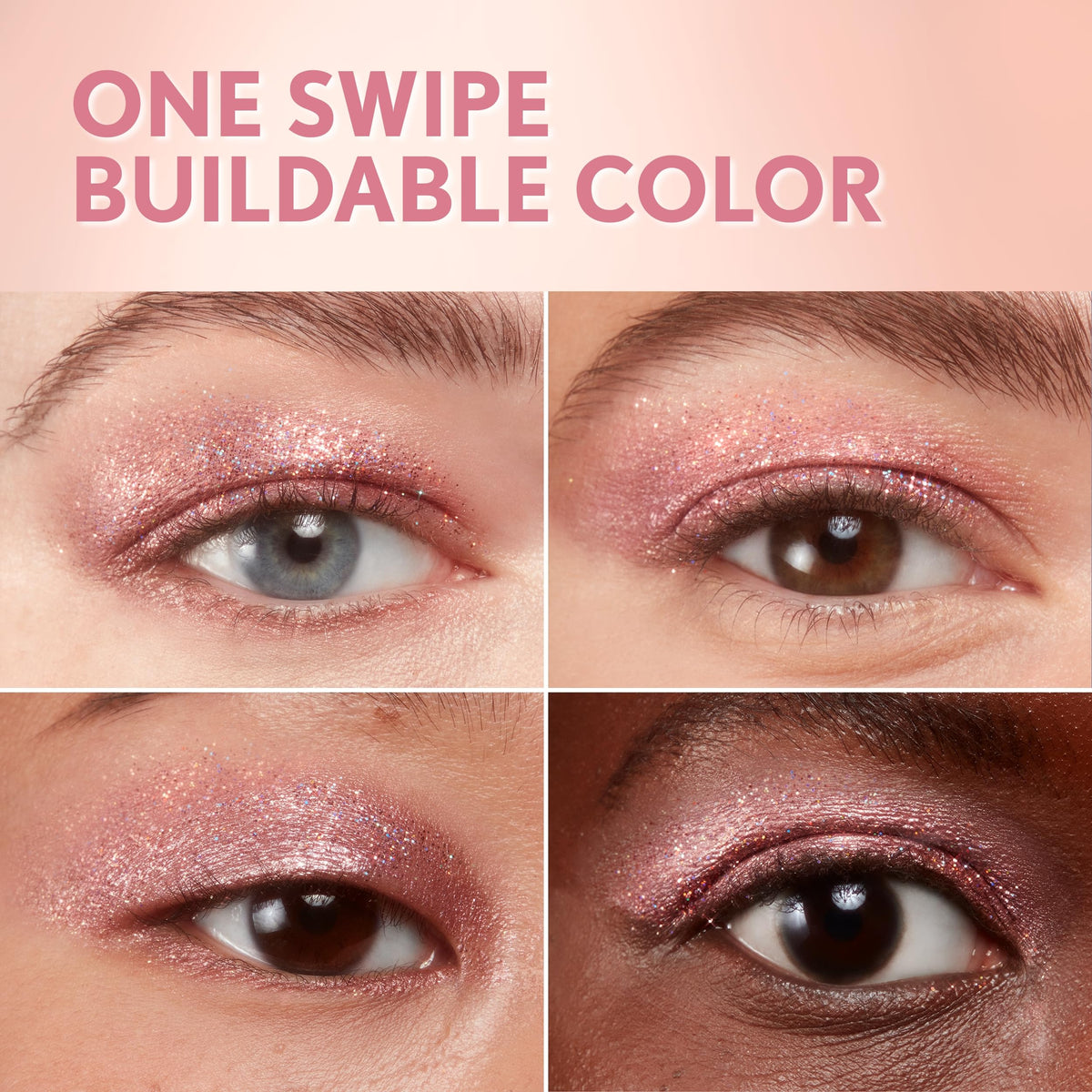 COVERGIRL Exhibitionist Liquid Glitter Eyeshadow close-up of glitter finish