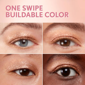 COVERGIRL Exhibitionist Liquid Glitter Eyeshadow Golden Magic 3 texture close-up