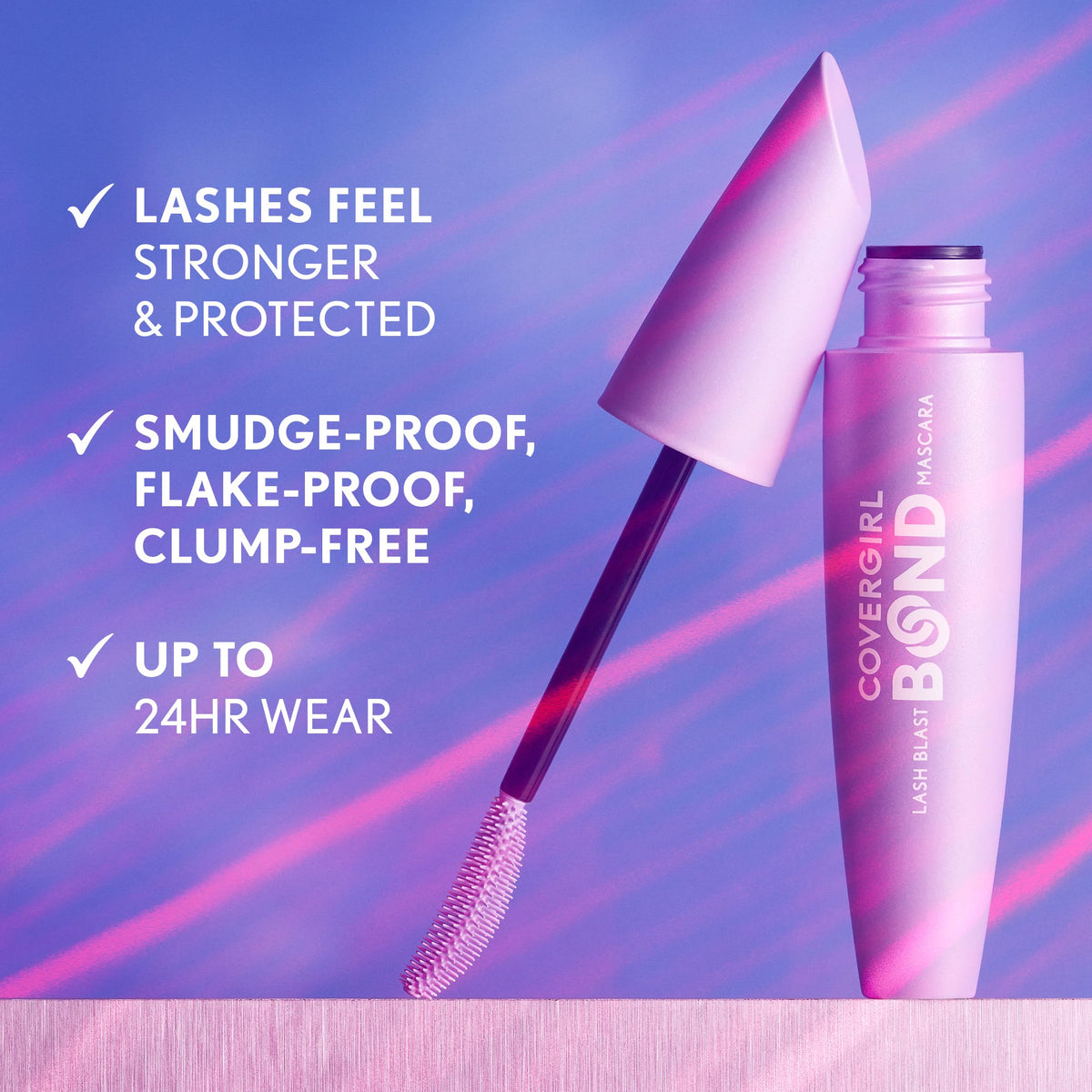 COVERGIRL Lash Blast Bond Volume Mascara 815 Brown with makeup brush