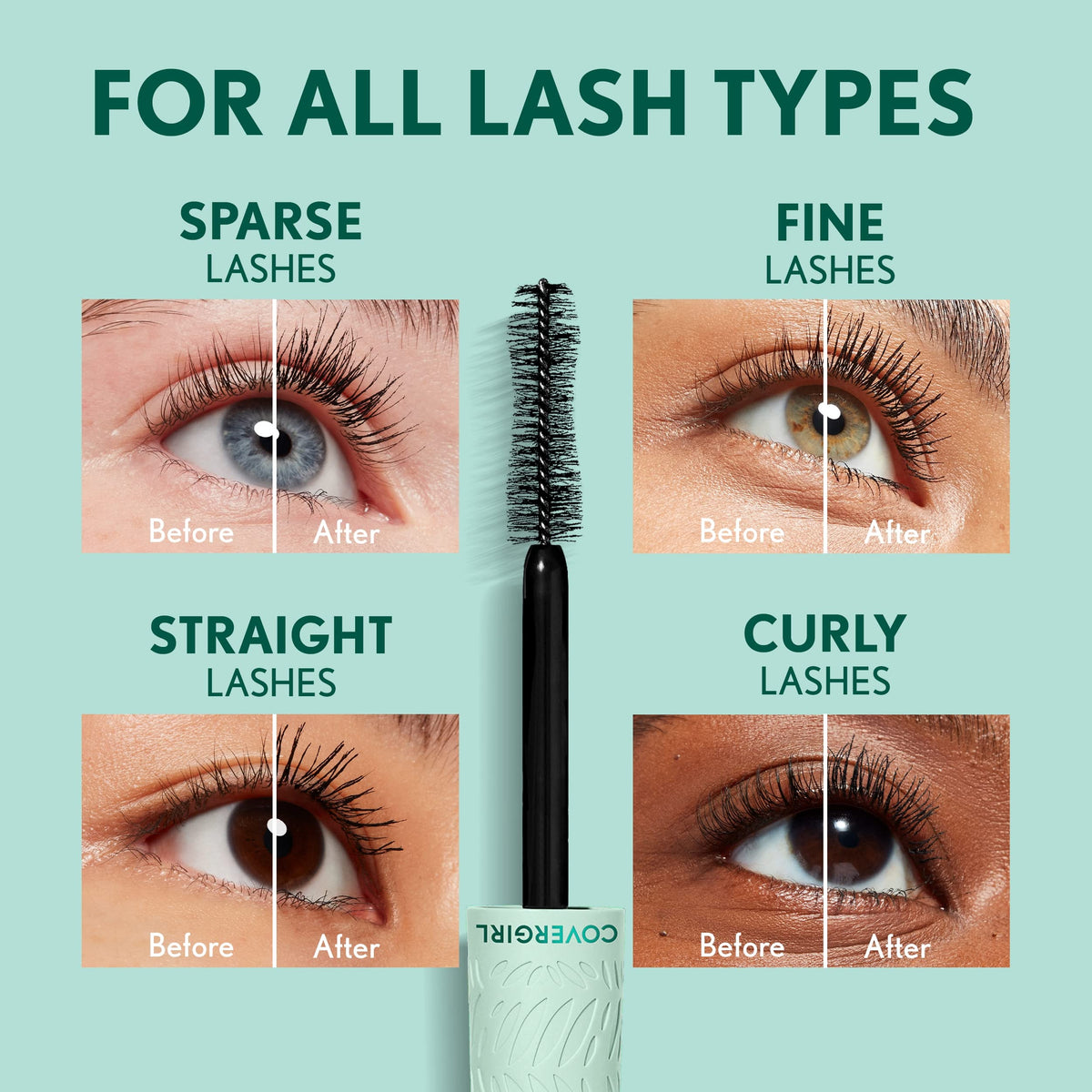 COVERGIRL Lash Blast Cleantopia Mascara applied on lashes