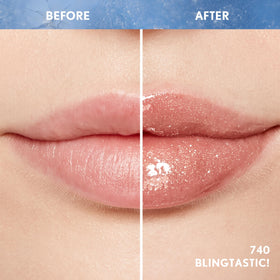COVERGIRL lip gloss showing shiny finish