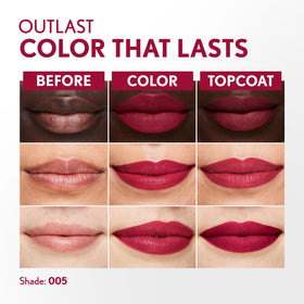 COVERGIRL Outlast All-Day Lip Color 005 All-Star swatch on skin