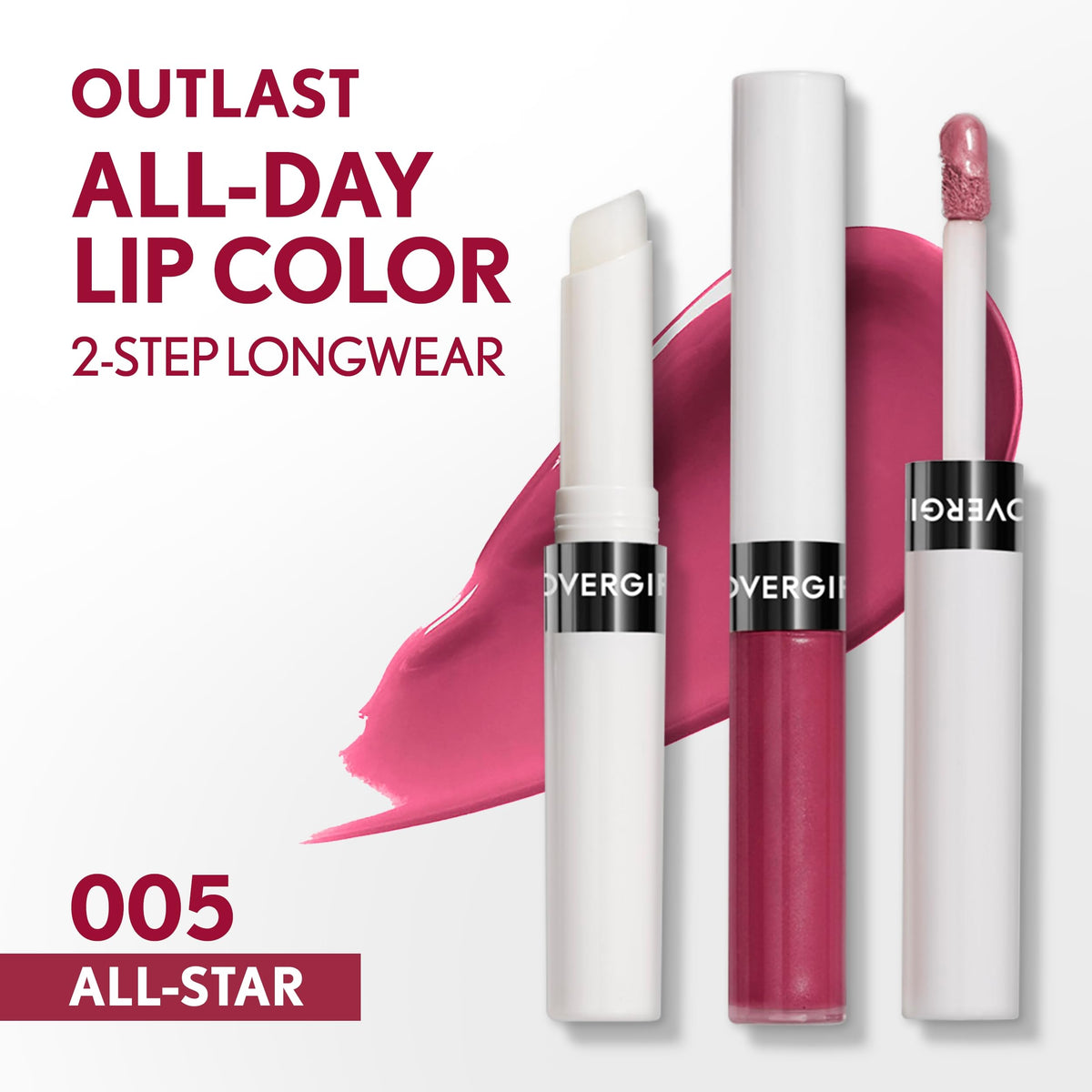 COVERGIRL Outlast All-Day Lip Color 005 All-Star topcoat application