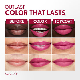 COVERGIRL Outlast All-Day Lip Color 015 Epic on model lips
