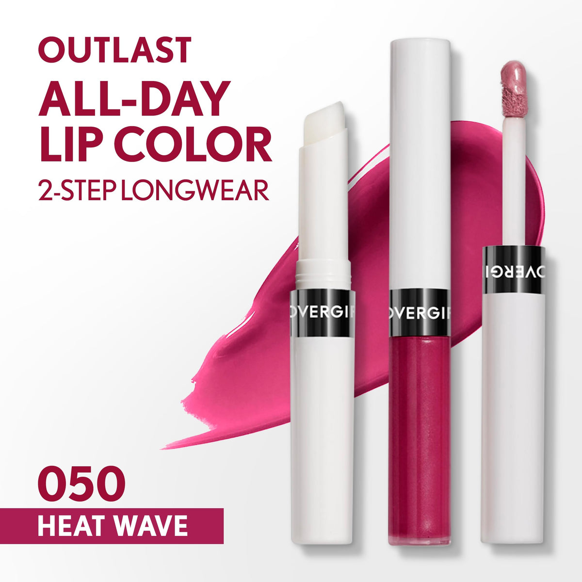 COVERGIRL Outlast All-Day Lip Color 050 Heat Wave topcoat close-up