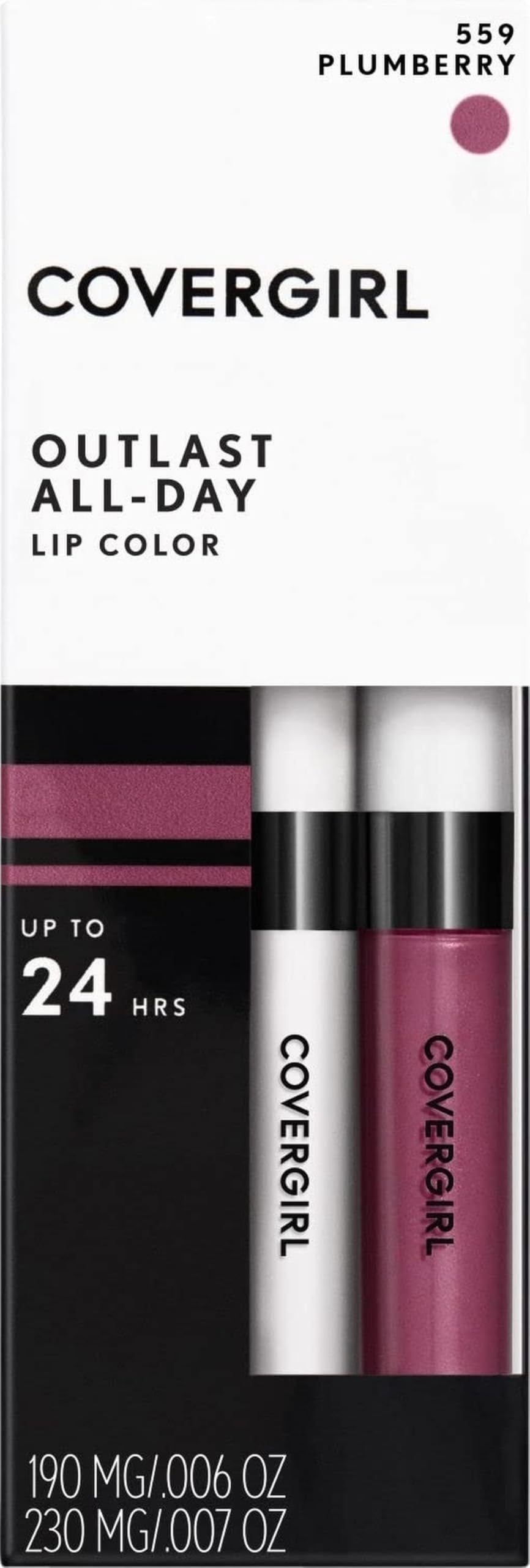 COVERGIRL Outlast All-Day Lip Color 559 Plum Berry front view