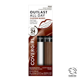 COVERGIRL Outlast All-Day Lip Color 950 Deep Warm with other makeup products