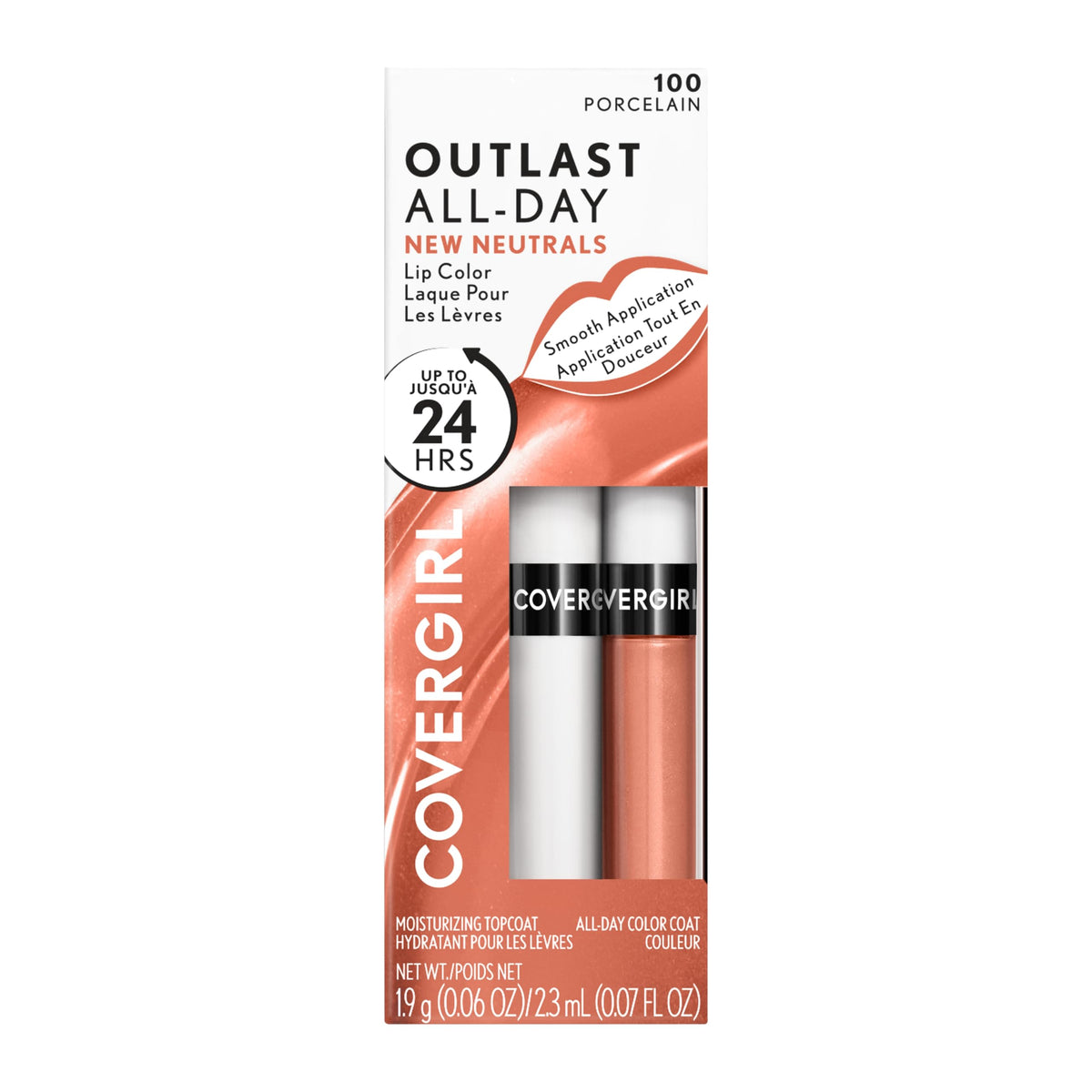 COVERGIRL Outlast All-Day Lip Color Porcelain on model's lips