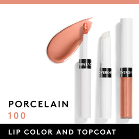 COVERGIRL Outlast All-Day Lip Color Porcelain topcoat application