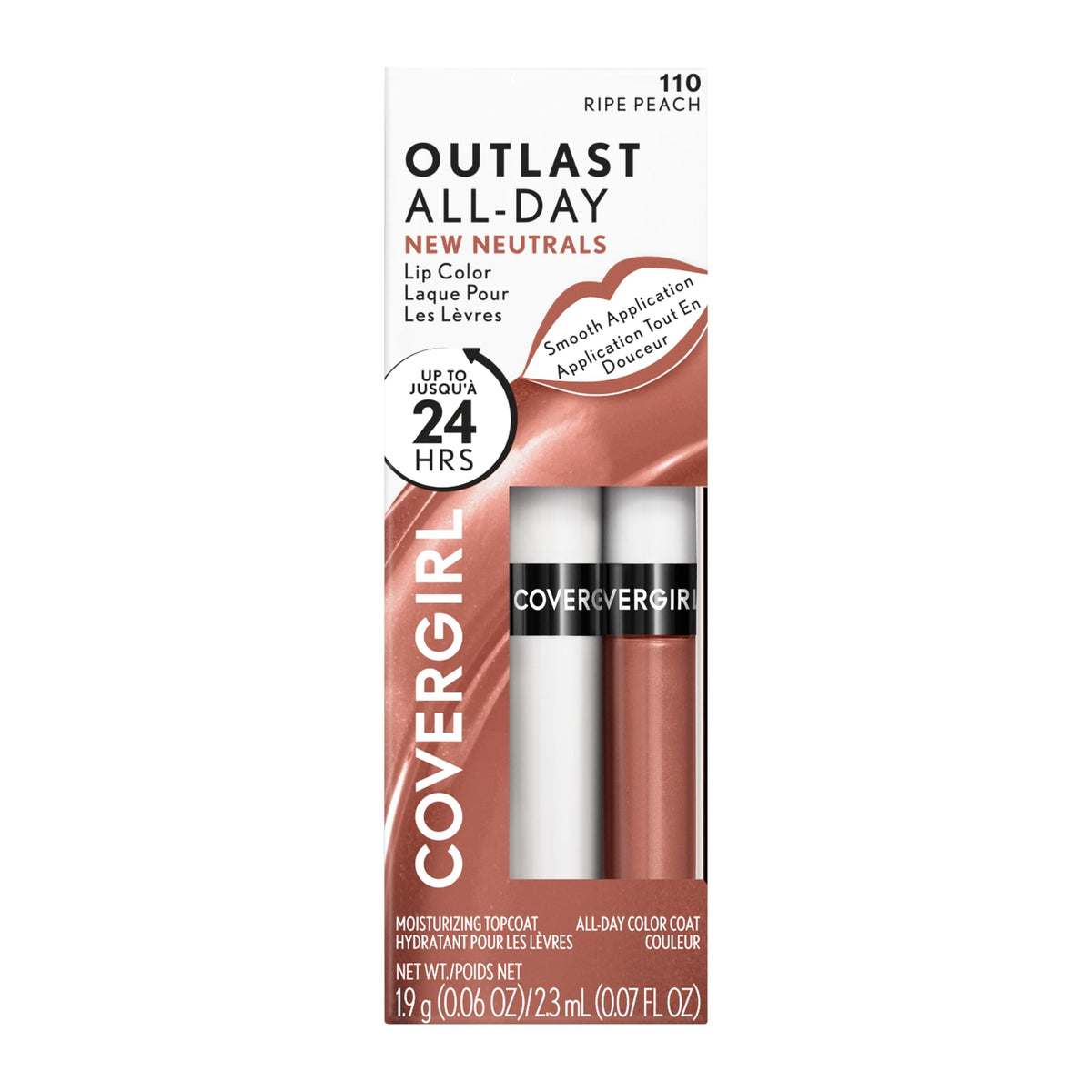 COVERGIRL Outlast All-Day Lip Color Ripe Peach on model