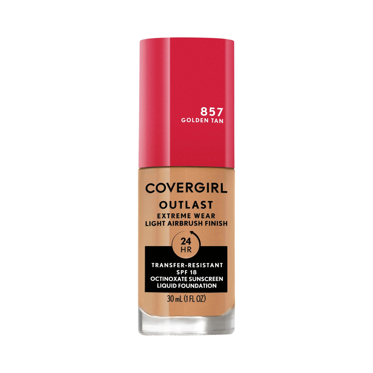COVERGIRL Outlast Extreme Wear Foundation 1 Fl. Oz. Golden Tan front view