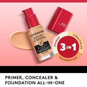 COVERGIRL Outlast Extreme Wear Foundation application with sponge
