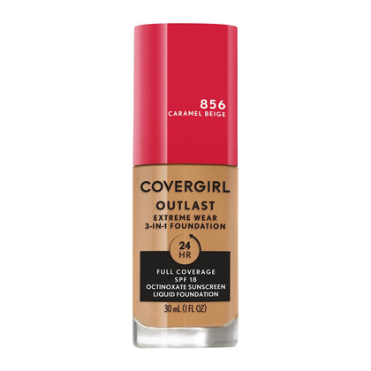 COVERGIRL Outlast Extreme Wear Foundation Caramel Beige front view
