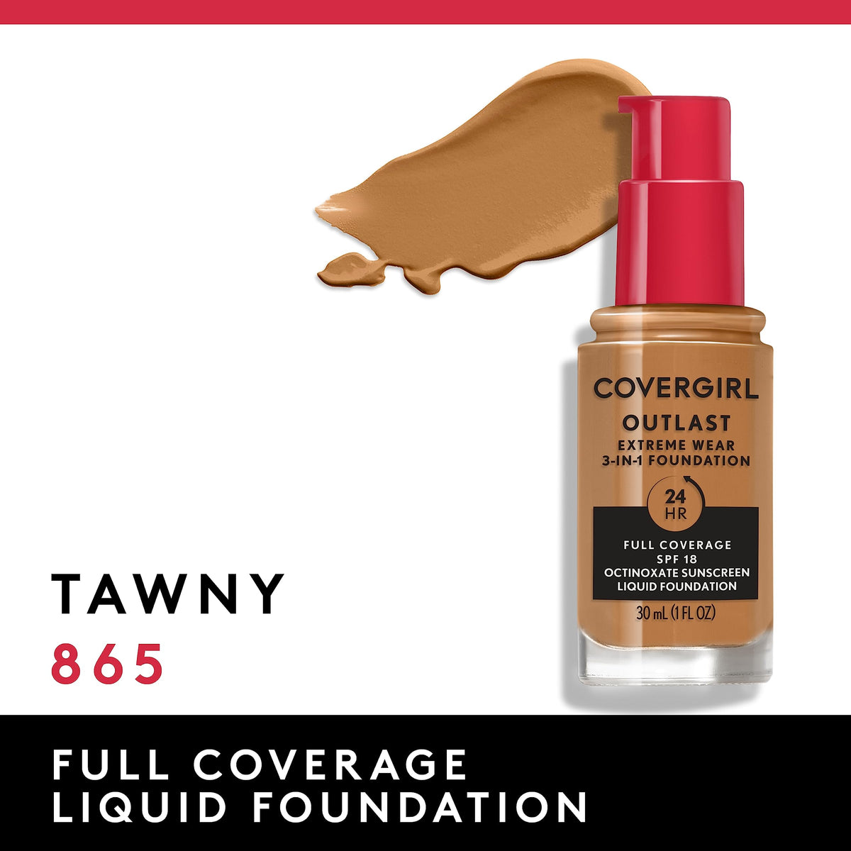 COVERGIRL Outlast Extreme Wear Foundation Tawny swatch on skin
