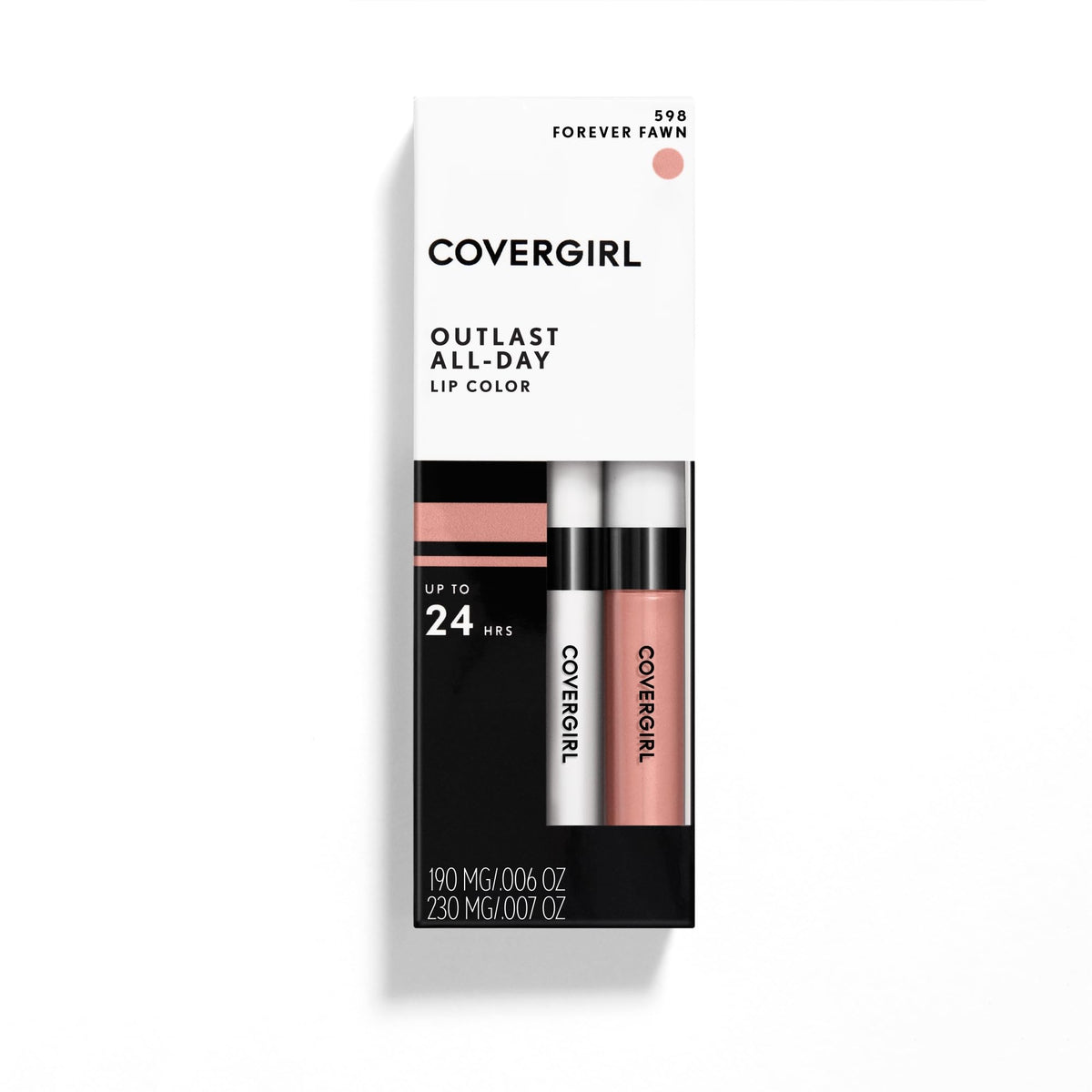 COVERGIRL Outlast Lipcolor Forever Fawn 598 applied on lips