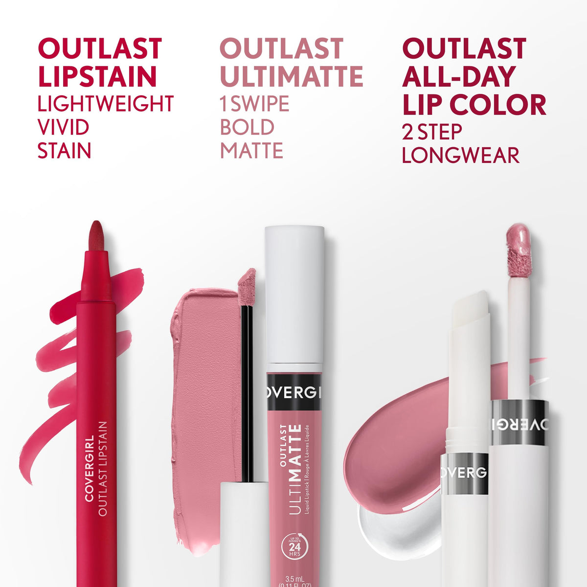 COVERGIRL Outlast Lipcolor Mauve Muse 585 with Topcoat