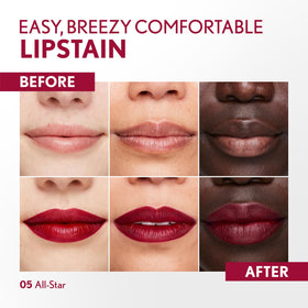 COVERGIRL Outlast Lipstain 05 All-Star swatch on skin