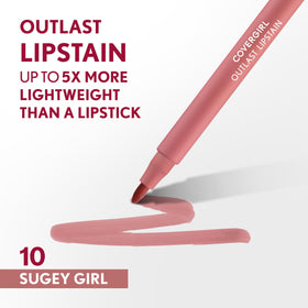 COVERGIRL Outlast Lipstain 10 Sugary Girl pen-like applicator