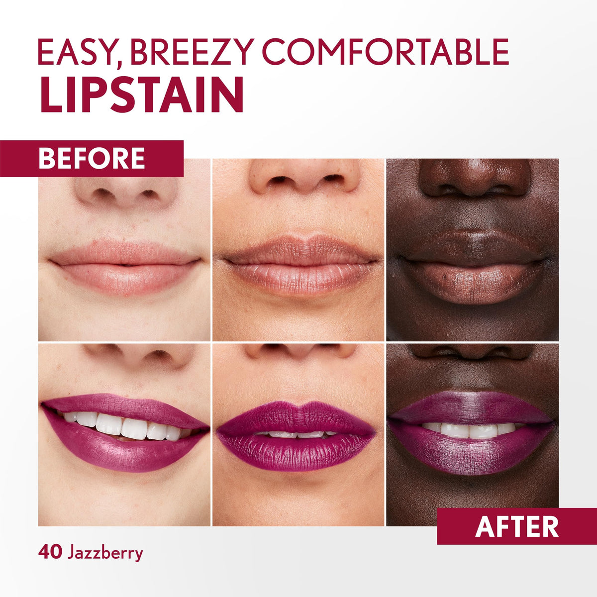 COVERGIRL Outlast Lipstain 40 Jazzberry swatch on skin